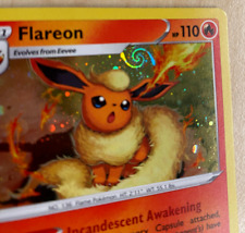 Pokemon TCG card Vivid Voltage Flareon 26/185 Cosmo Holo with SWIRL picture