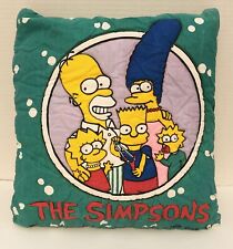 1990s The Simpsons Quilted THROW PILLOW Plush 15x15 Vintage Cartoon H12 picture