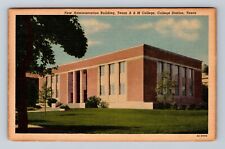 College Station TX-Texas, Texas A & M College Admin Building Vintage Postcard picture