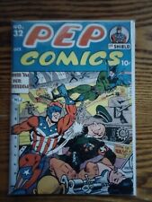 Pep Comics 32 1942 Facsimile/Rp The Shield App  Wp picture