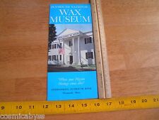 Plymouth rock National Wax Museum brochure early 1960's pilgrims picture