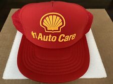 VINTAGE SHELL OIL GAS MECHANIC & WRENCH AUTO CARE MESH HAT CAP ADJ. SNAPBACK  picture