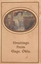 J81/ Gage Oklahoma Postcard c1910 Greetings from Gage, Okla  401 picture