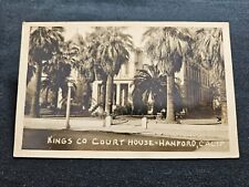 Postcard CA California RPPC Real Photo Hanford Kings County Court House picture