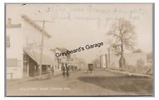 RPPC Street Scene Stores in STAYTON OR Oregon Vintage 1912 Real Photo Postcard picture