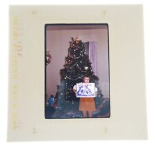 1968 35mm Slide: GIRL HOLDING LITE-BRITE BOX BY CHRISTMAS TREE picture