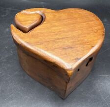 VTG Wood Puzzle Box Heart Richard Rothbard NY Signed Trinket Romantic Gift picture