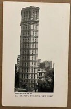 New York City St Paul Building Antique Historic NY Postcard c1900 picture