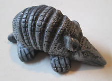 Cute LITTLE Gray Resin Armadillo Figurine TOY ONLY MAMMALS W SHELLS VTG picture