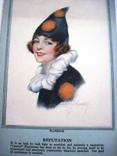 1922 Oct. Advertising Calendar w/ Gorgeous Woman by Bradshaw Crandell * picture