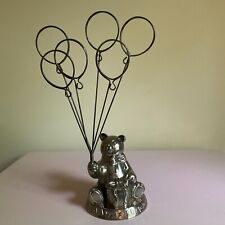 Godinger Teddy Bear Silver Photo  Picture Holder 10.5 inches picture