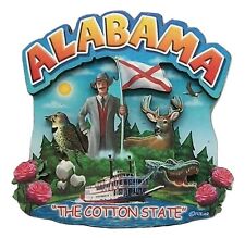 Alabama The Cotton State Artwood Montage Fridge Magnet picture
