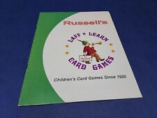 Vintage Russell's Childrens Card Games Advertising Catalog Pamphlet picture