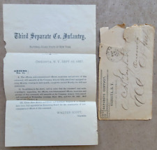 1887 3RD SEPARATE CO. INFANTRY NATIONAL GUARD NEW YORK ONEONTA W SCOTT CAPTAIN. picture