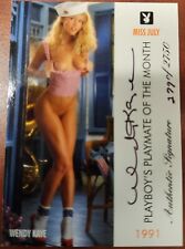 MINT CONDITION Wendy Kaye Playboy Autograph Vintage Trading Card 1994  picture