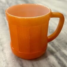 Vintage Anchor Hocking Federal Glass Orange Coffee Mug Cup picture