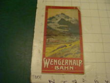 Vintage Original Brochure: 1907 WENGERNALP - BAHN - w map - RAILROAD, just great picture