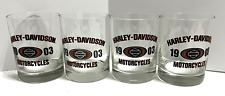 HARLEY DAVIDSON 1903 Motorcycles Vintage Beverage Tumbler Rocks Glass Set {4} picture
