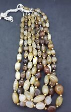 4 string Beautiful Brown Color Old Agate Stone Beads #12A  picture