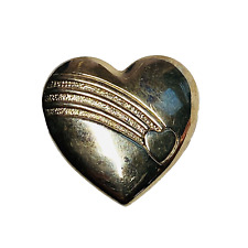 Vtg Lapel Pin 80's Shooting Heart Jewelry GoldToned Valentine's Day Love Cute  k picture