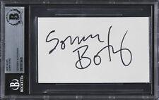 Sonny Bono Sonny & Cher Authentic Signed 3x5 Index Card Autographed BAS Slabbed picture