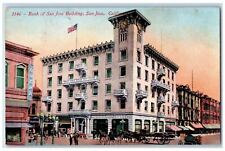 1913 Bank of San Jose Building San Jose CA East Bloomfield NY Postcard picture