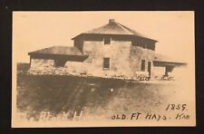 1859 Old Fort Hayes, Kansas B/W Vintage Military Photo Post Card Unused CF  picture