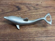 Vintage Silver Metal Dolphin Bottle Opener picture