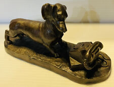 Heredities Kirkby Stephen Dachsund Westmorland Telephone Cold Cast Bronze Tone picture