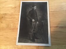 Vintage B/W Photo Postcard of Young Man with Rifle ,  No Postmark picture