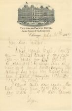 1887 Chicago Illinois The Grand Pacific Hotel letterhead - Drake, Parker & Co picture