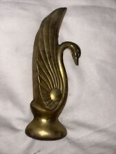 Vintage Brass Swan Bird Art Deco Mid-Century Regency Decor Figurine picture