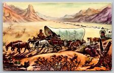 Postcard: Wagons, Ghost Town, Paul v. Klieben, Knott's Berry Farm, Posted 1956 picture