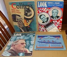 (3) 1938-1940 Colliers/Look Magazines (FDR, etc.) + 1936 Queen Mary Pictorial picture