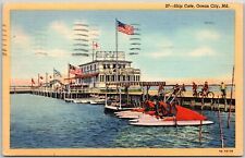 1951 Ship Cafe Ocean City Maryland MD Floating Restaurant Posted Postcard picture