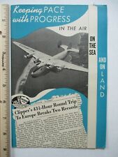 1938 Pan Am Yankee Clipper L&G Lalance Grosjean SS America Woodhaven NY Brochure picture