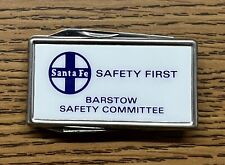 Santa Fe Railroad Money Clip Pocket Knife Safety First Vintage picture