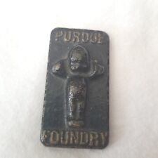 ANTIQUE PURDUE FOUNDRY   CAST IRON KEWPIE DOLL DESIGN PROMOTIONAL PAPERWEIGHT  picture
