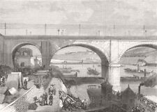 FRANCE. War. Defence of Paris-Pont Napoleon, Bercy 1870 old antique print picture
