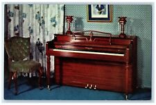 Grinnell's Pianos Mahogany Walnut Interior Detroit Michigan MI Unposted Postcard picture