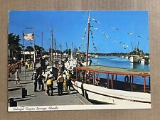 Postcard Tarpon Springs FL Florida Sponge Fleet Boats Vintage PC picture