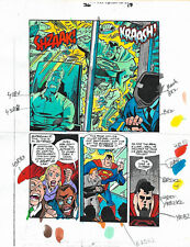 Original 1999 Superman Adventures 36 color guide production art page 17:DC Comic picture