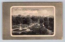Boston MA-Massachusetts, Public Garden From Arlington Street, Vintage Postcard picture