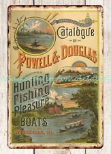 1884 Powell Douglas Hunting Fishing Pleasure Boats Waukegan Illinois tin sign picture