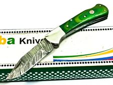BABA Custom Handmade Damascus Steel Pocket Folding Knife Hunting Camping Knife picture