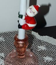 Vtg Japan Ceramic Christmas Holt Howard Santa Candle Hugger Climber Figurine picture
