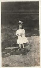 ANTIQUE Vintage CHILD Found PHOTO Black And White  Original 04 15 G picture