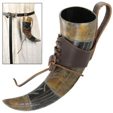 Medieval Renaissance Mead of Poetry Viking Drinking Horn -with Free Leather Frog picture