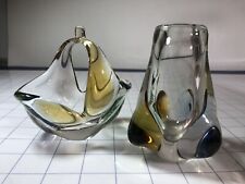 Vintage Czech Art Glass  (2 pieces) Rhapsody By Frantisek Zemek ? picture
