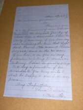 1855 Letter to Famous Hartford CT Genealogist on Captain Jacob Parsons Genealogy picture